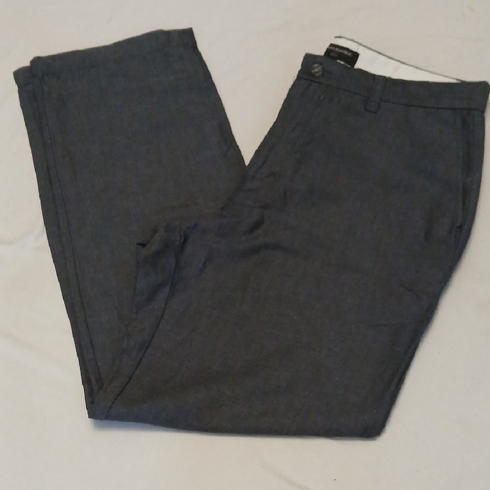 Mens Banana Republic Slate Gray Linen Dress Pants 33x32